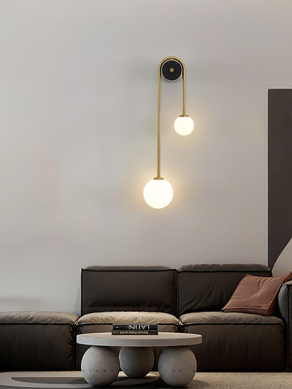 Brass Arc Wall Light, Energy-Efficient LED