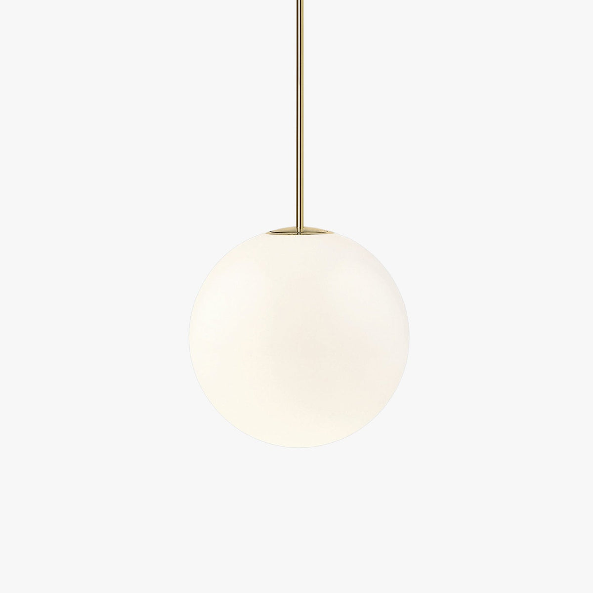 Vintage Brass Pendant Lamp with Adjustable Length — front view