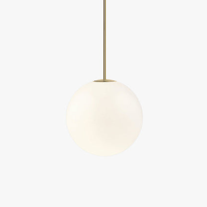 Vintage Brass Pendant Lamp with Adjustable Length — front view