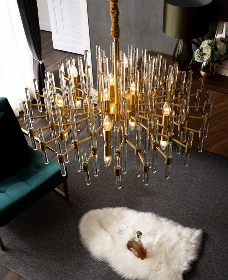 Vintage Antique Brass Chandelier Position 26