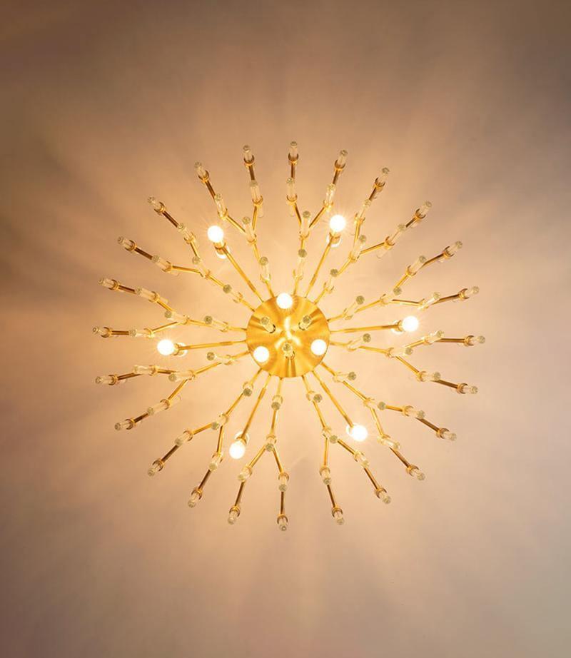 Vintage Antique Brass Chandelier Position 30