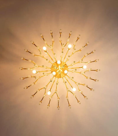 Vintage Antique Brass Chandelier Position 30