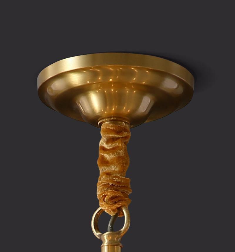 Vintage Antique Brass Chandelier Position 36