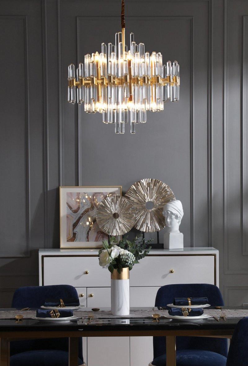 Vintage Antique Brass Chandelier Position 39