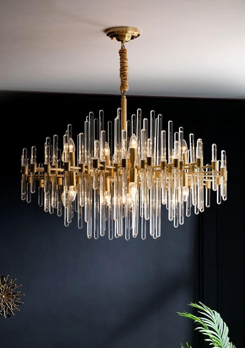 Vintage Antique Brass Chandelier Position 19