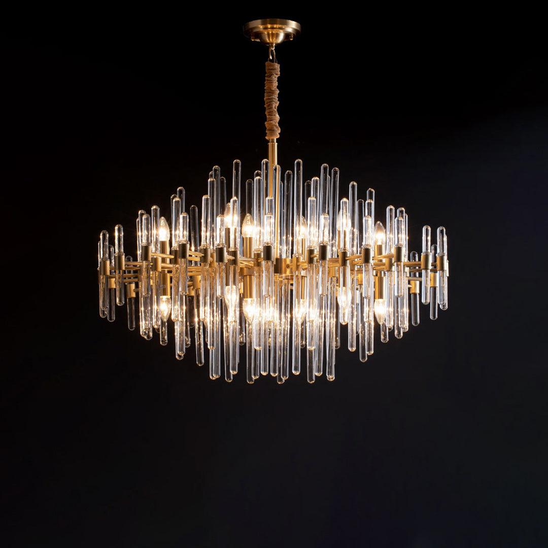 Vintage Antique Brass Chandelier Position 10