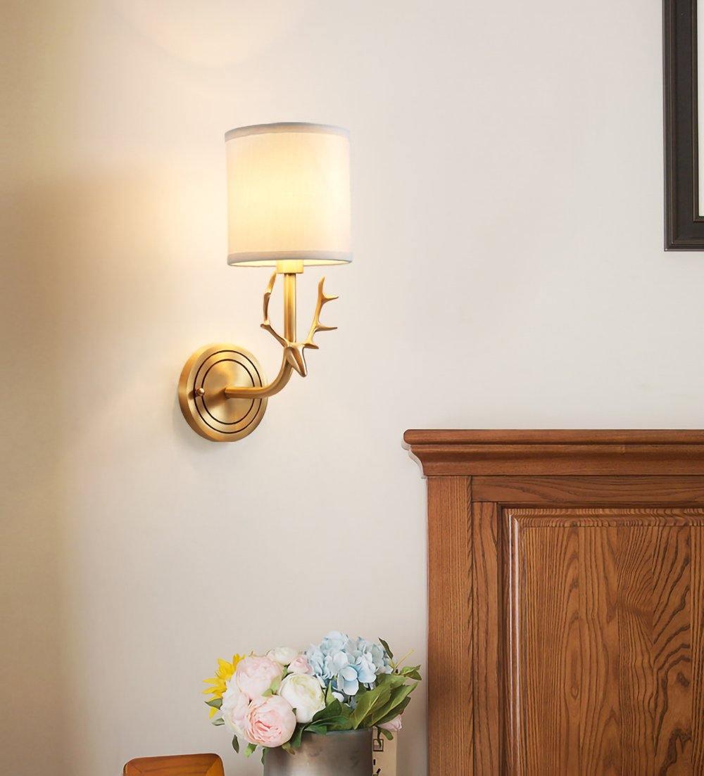 Brass Deer Head Wall Light Position 36