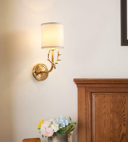 Brass Deer Head Wall Light Position 36