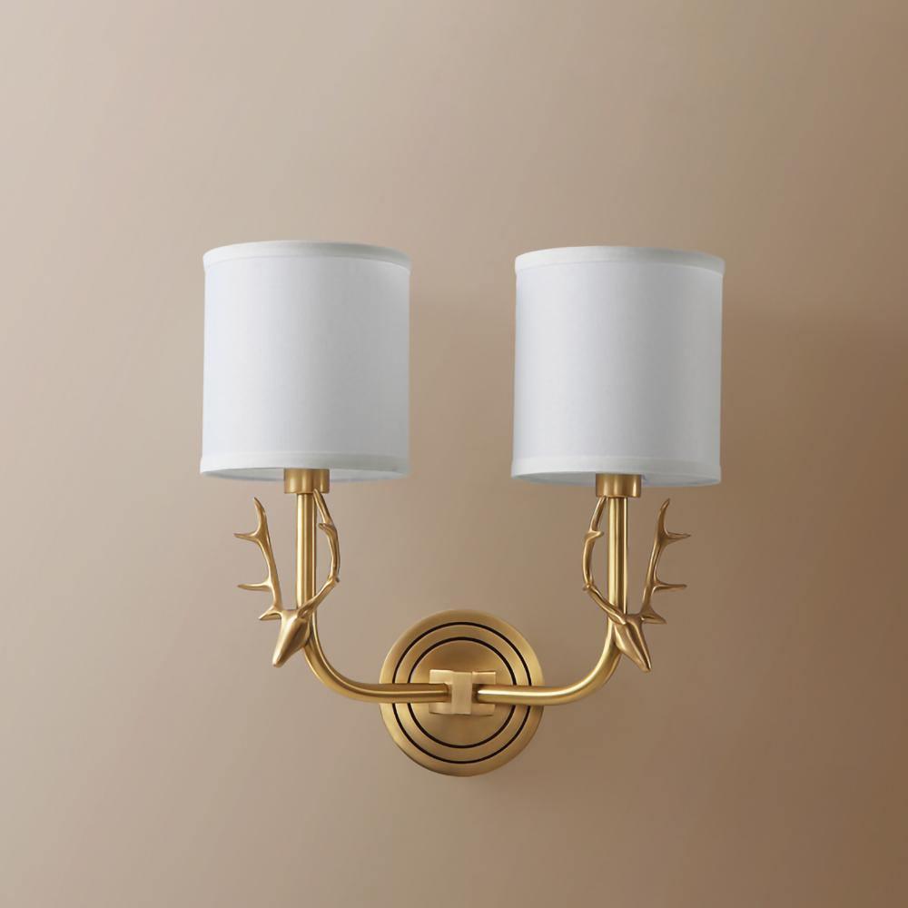 Brass Deer Head Wall Light Position 21