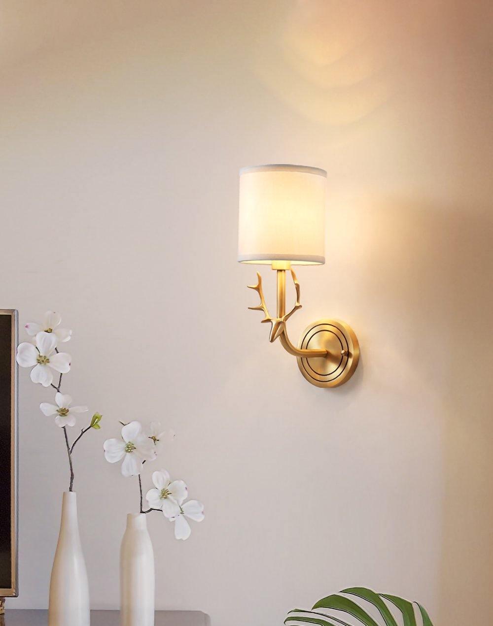 Brass Deer Head Wall Light Position 37