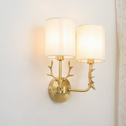 Brass Deer Head Wall Light Position 49