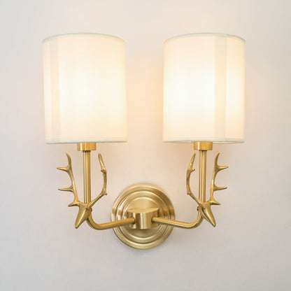 Brass Deer Head Wall Light Position 55