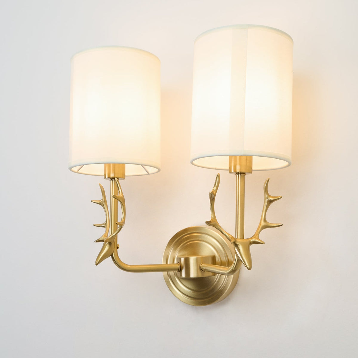 Brass Deer Head Wall Light Position 48