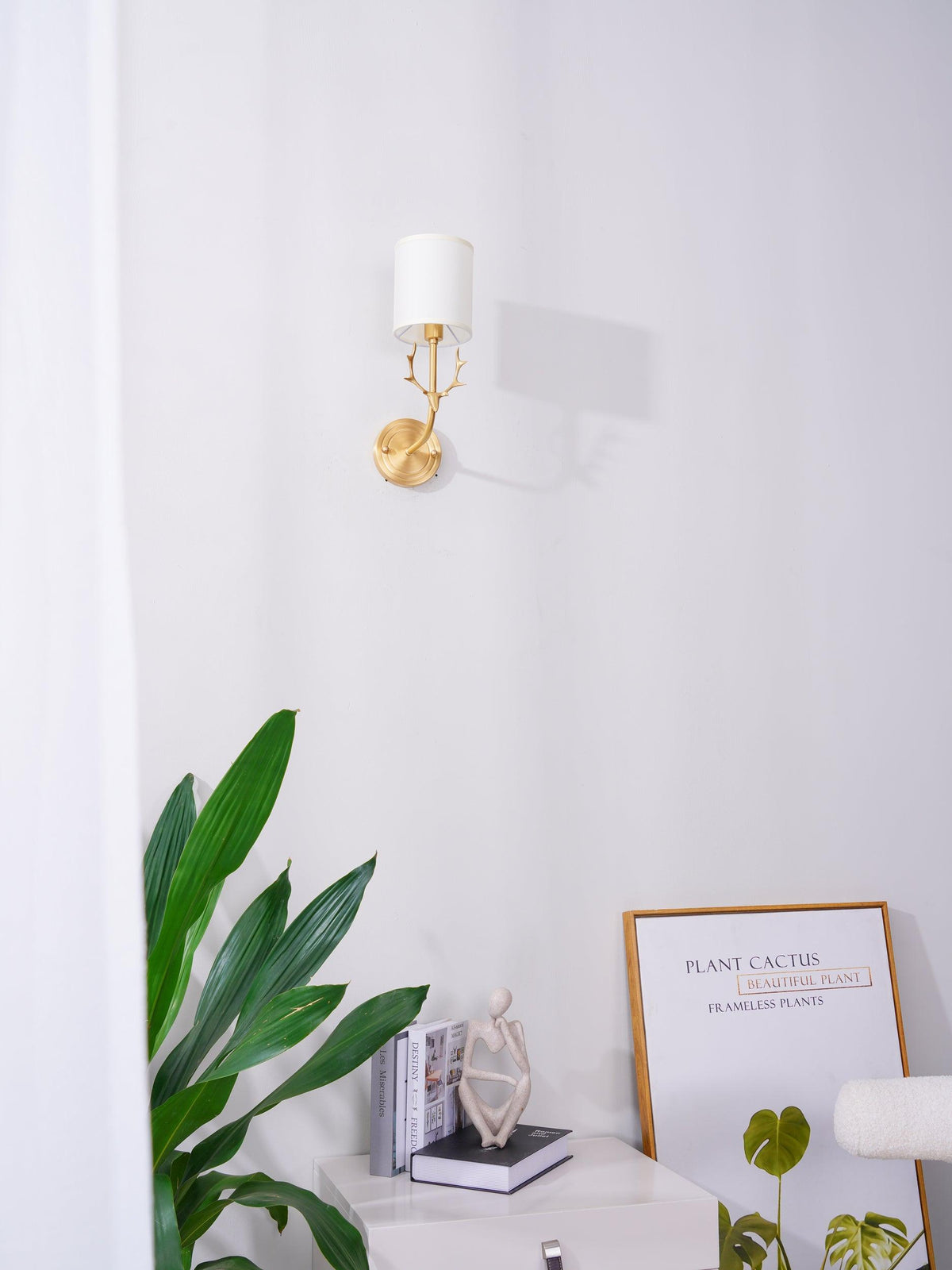 Brass Deer Head Wall Light Position 18