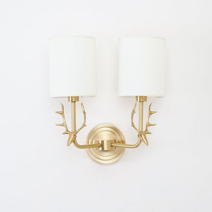 Brass Deer Head Wall Light Position 57