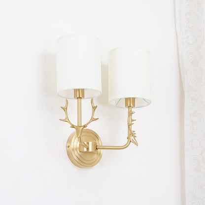 Brass Deer Head Wall Light Position 58