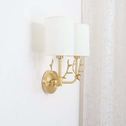 Brass Deer Head Wall Light Position 63