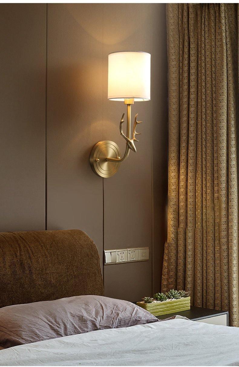 Brass Deer Head Wall Light Position 39
