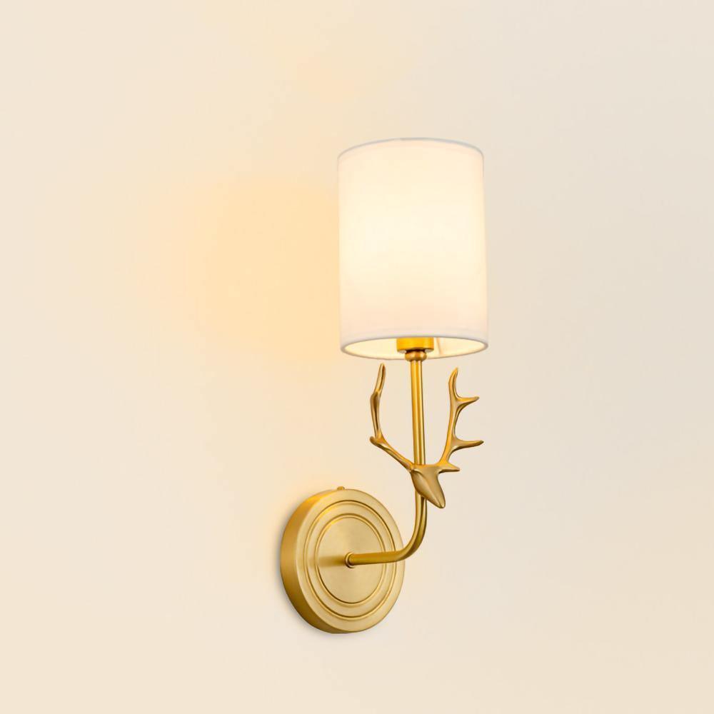 Brass Deer Head Wall Light Position 24