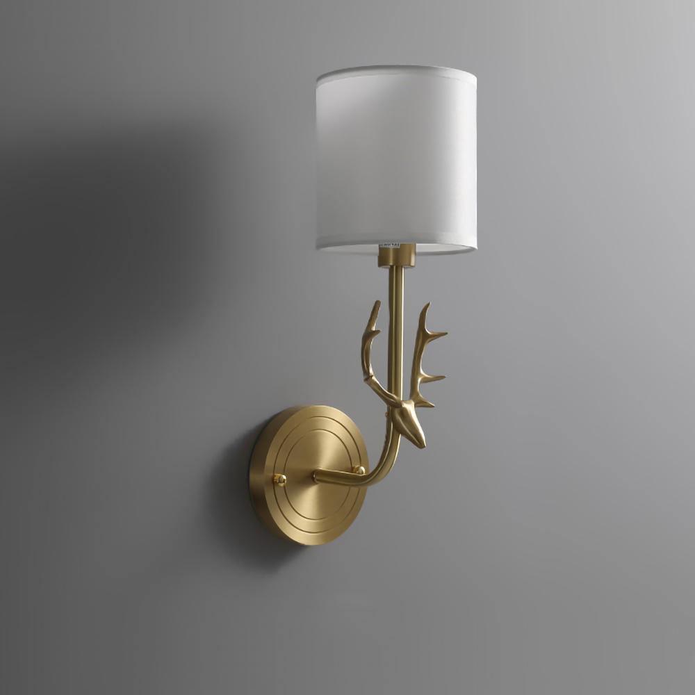 Brass Deer Head Wall Light Position 15