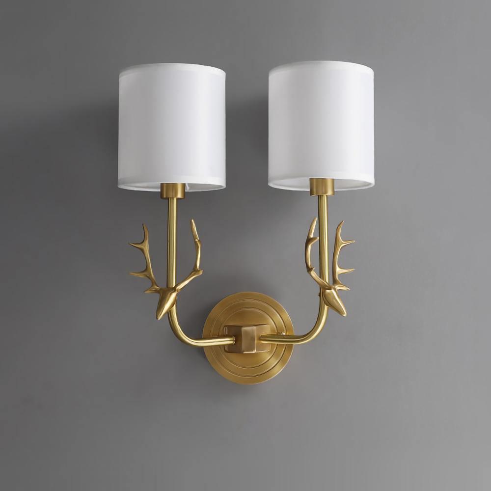 Brass Deer Head Wall Light Position 14