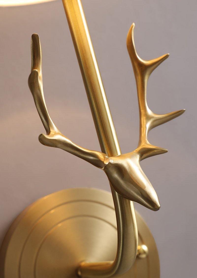 Brass Deer Head Wall Light Position 28