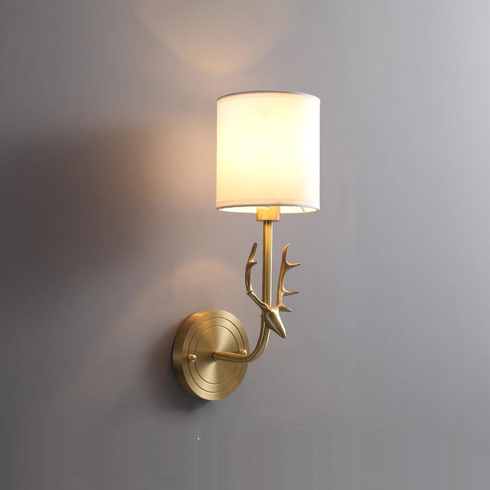 Brass Deer Head Wall Light Position 43