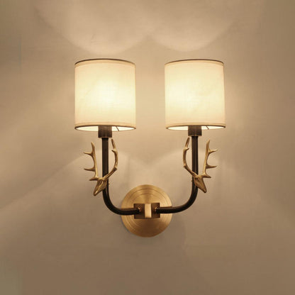 Brass Deer Head Wall Light Position 45