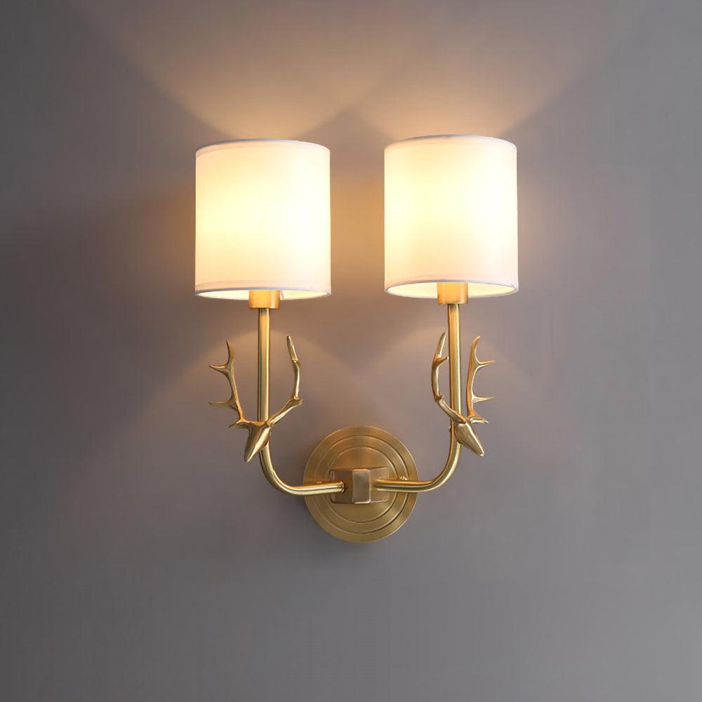 Brass Deer Head Wall Light Position 7