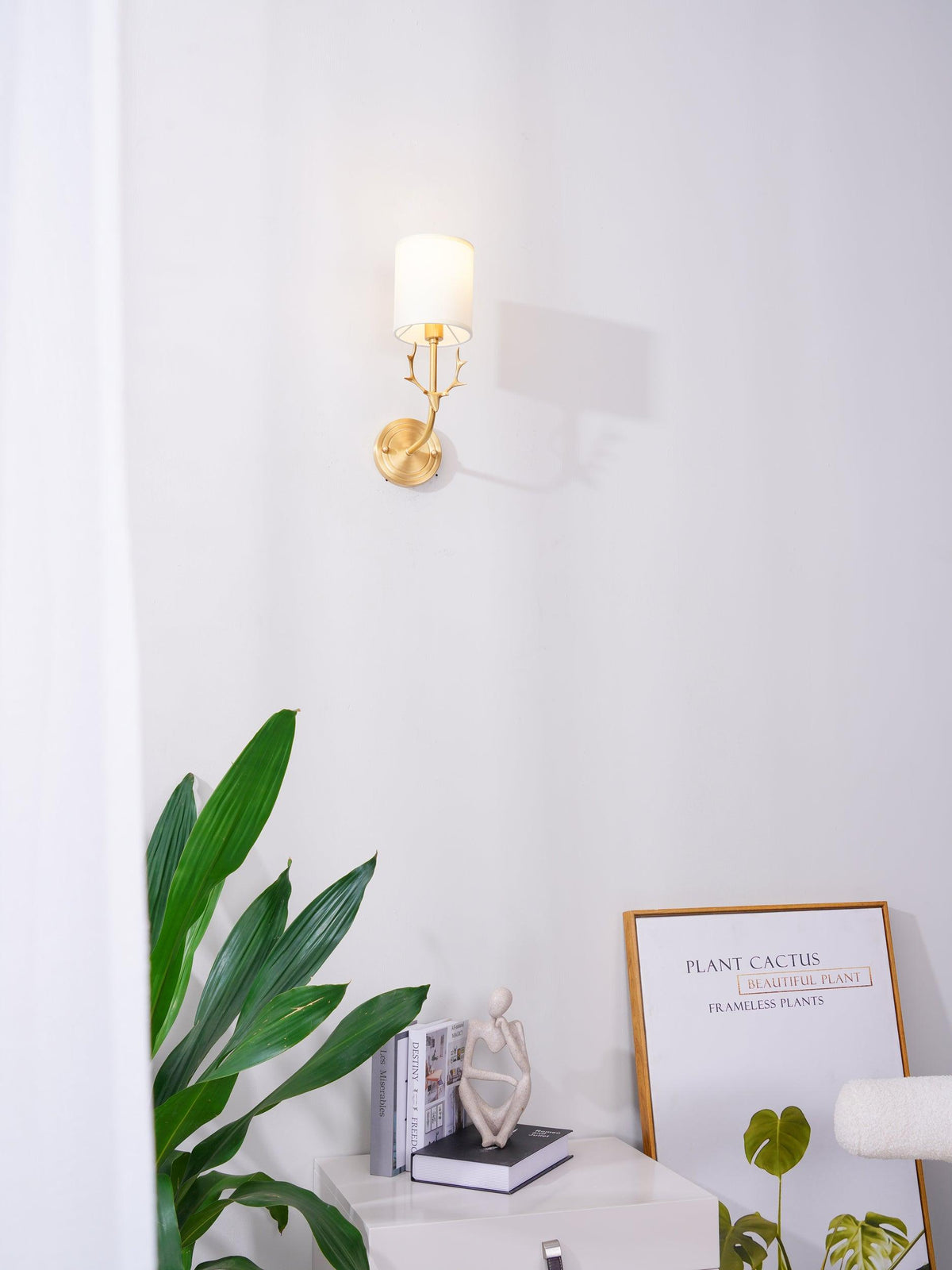 Brass Deer Head Wall Light Position 17