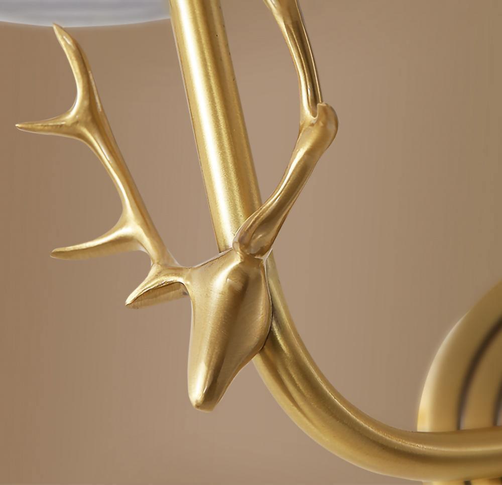 Brass Deer Head Wall Light Position 34