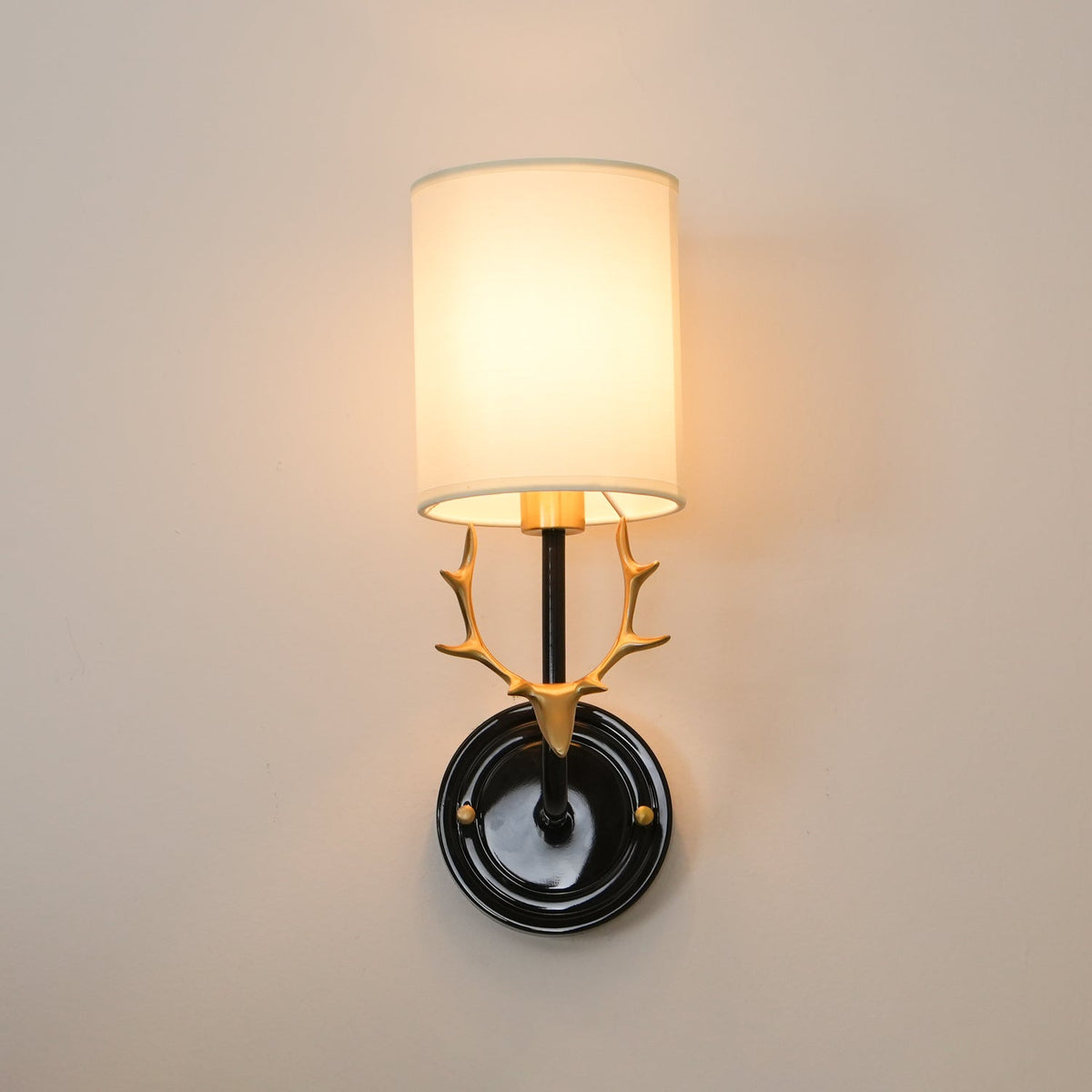 Brass Deer Head Wall Light Position 8