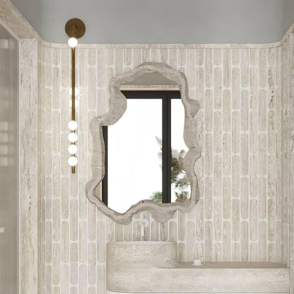Brass Glass Tube Wall Lamp with Adjustable Lighting