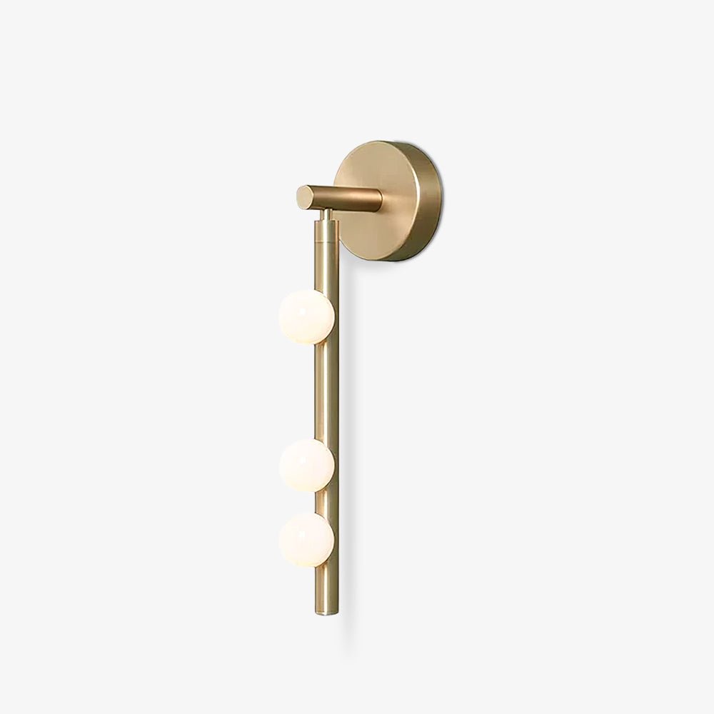 Brass Glass Tube Wall Lamp with Adjustable Lighting