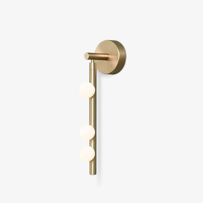 Brass Glass Tube Wall Lamp with Adjustable Lighting