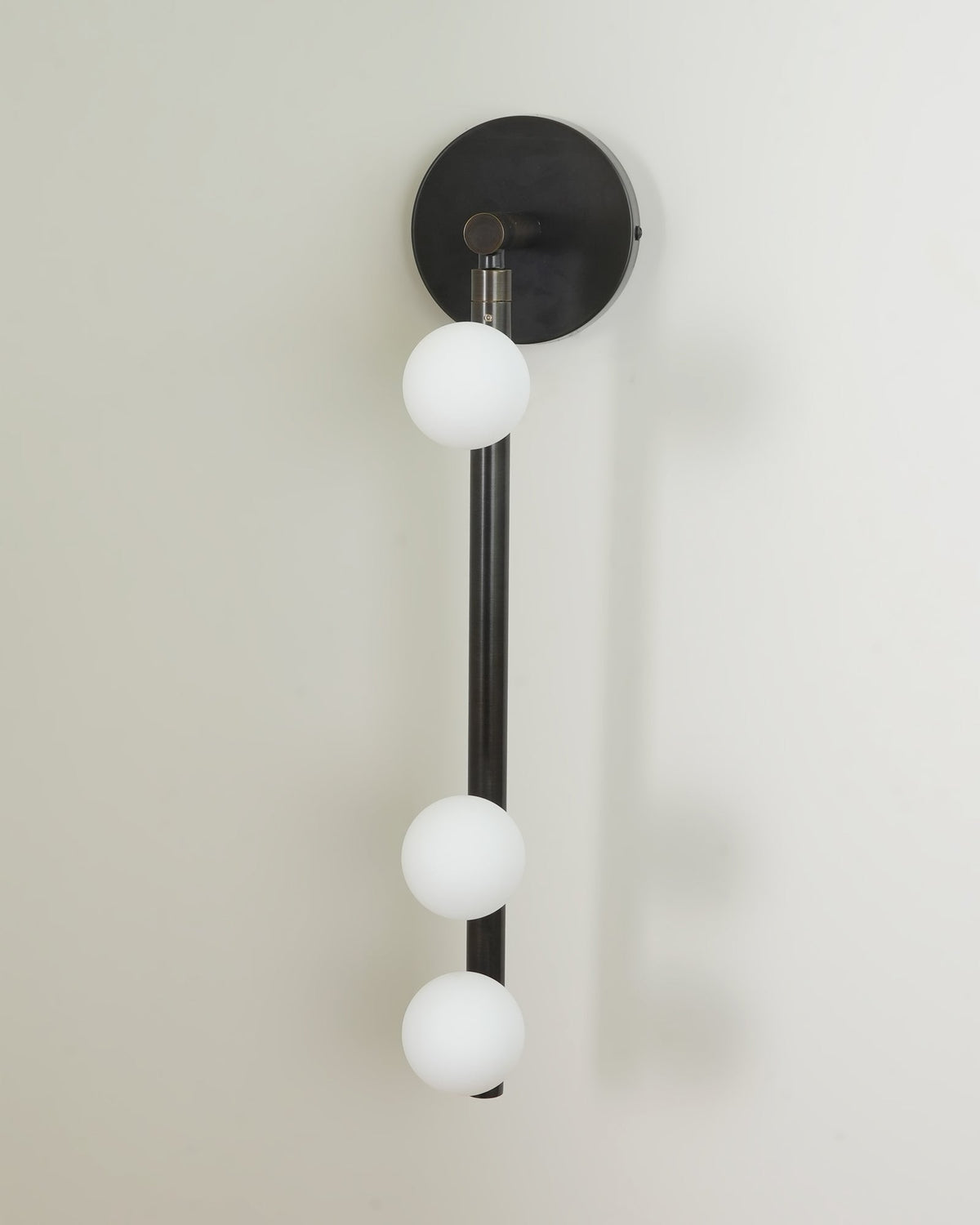 Brass Glass Tube Wall Lamp with Adjustable Lighting