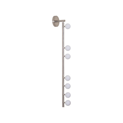 Brass Glass Tube Wall Lamp with Adjustable Lighting