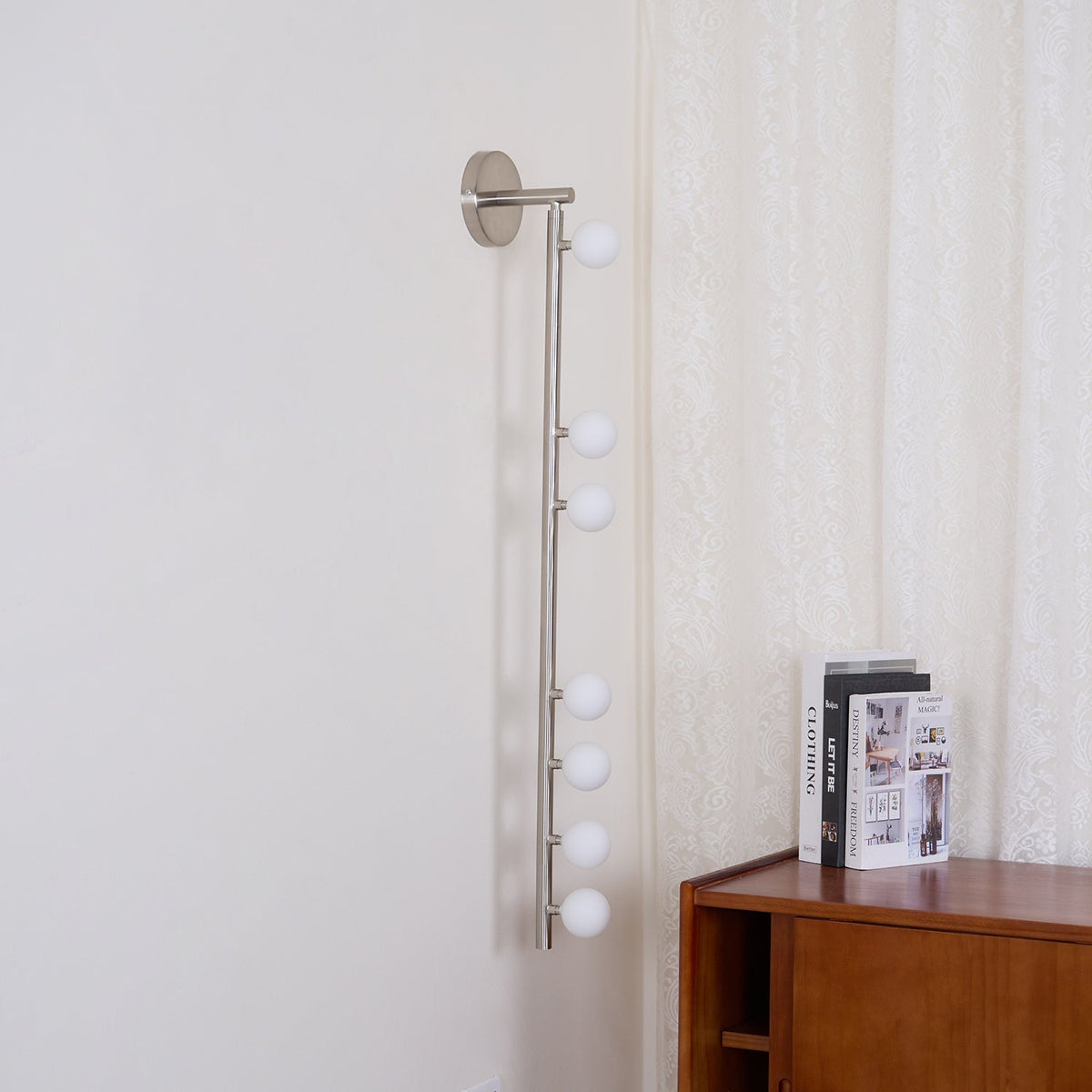 Brass Glass Tube Wall Lamp with Adjustable Lighting