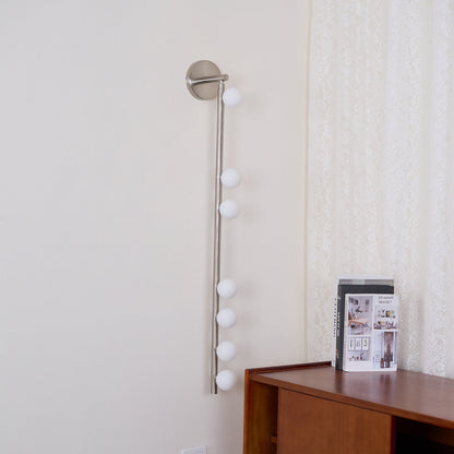 Brass Glass Tube Wall Lamp with Adjustable Lighting