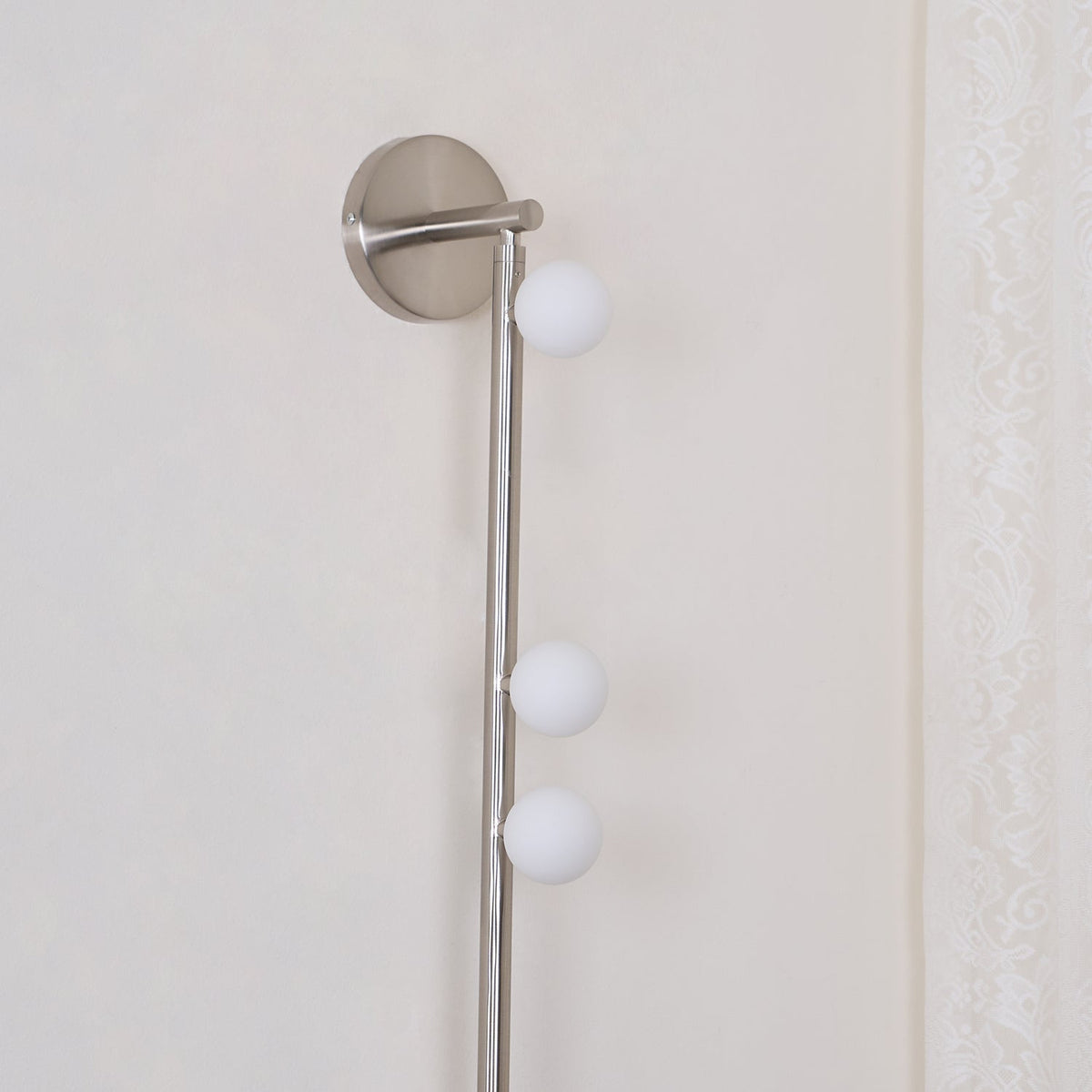 Brass Glass Tube Wall Lamp with Adjustable Lighting