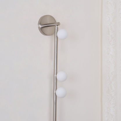 Brass Glass Tube Wall Lamp with Adjustable Lighting