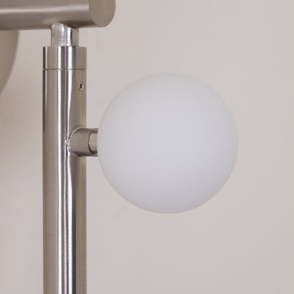 Brass Glass Tube Wall Lamp with Adjustable Lighting