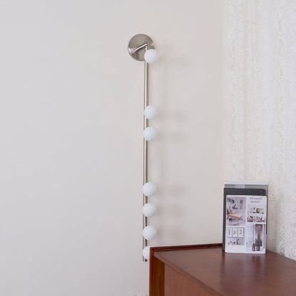 Brass Glass Tube Wall Lamp with Adjustable Lighting
