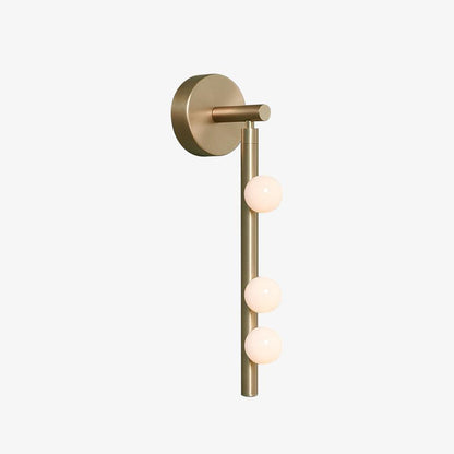 Brass Glass Tube Wall Lamp with Adjustable Lighting