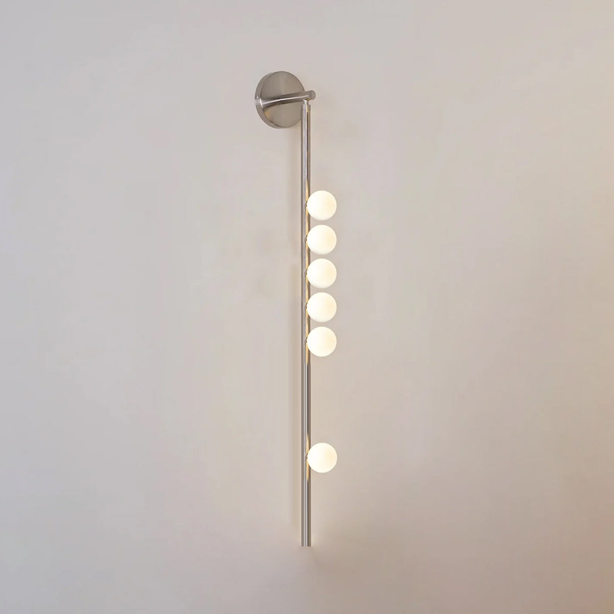 Brass Glass Tube Wall Lamp with Adjustable Lighting