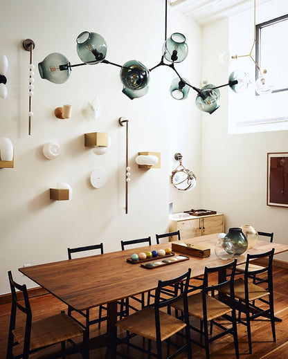 Brass Glass Tube Wall Lamp with Adjustable Lighting