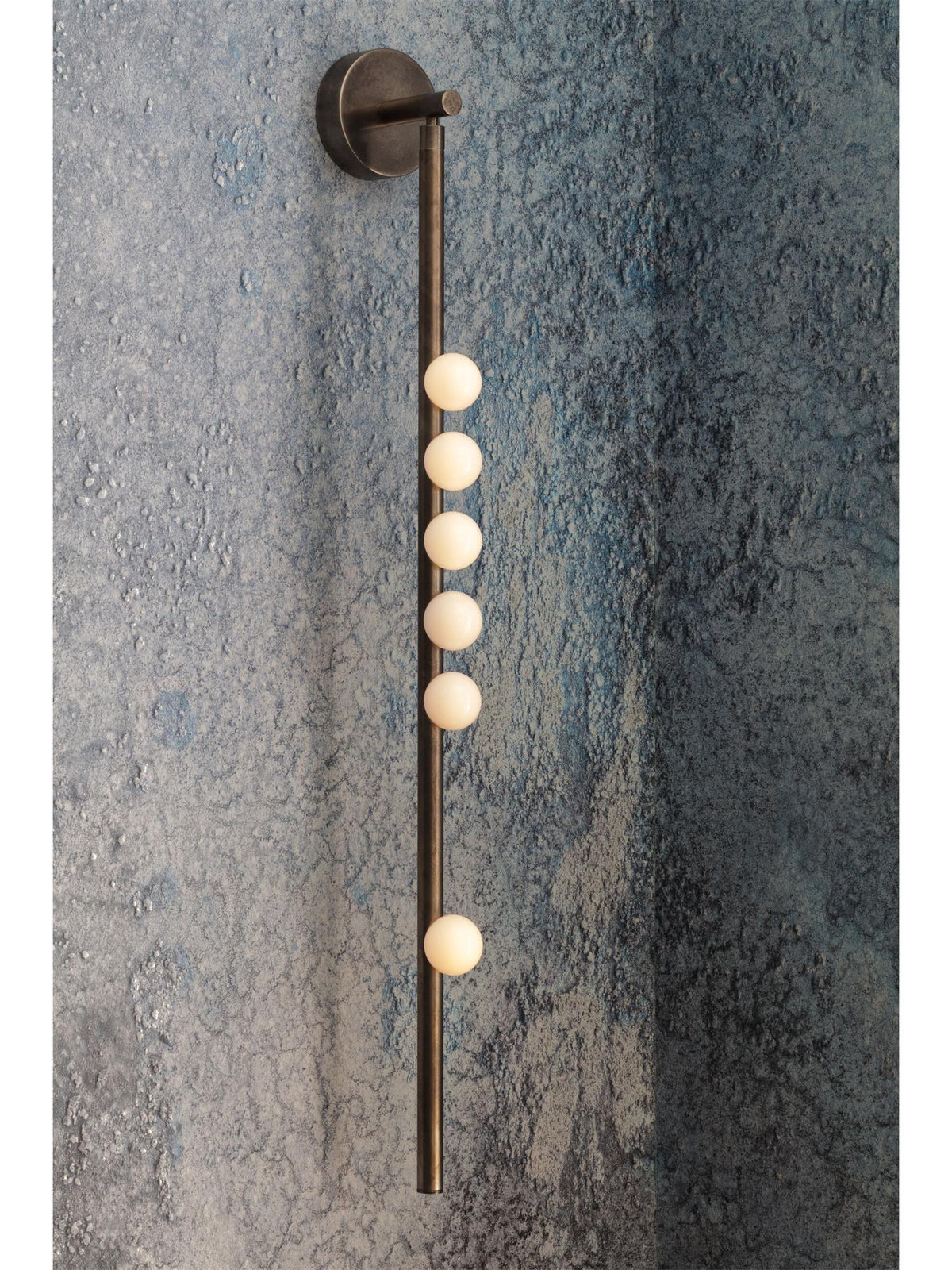 Brass Glass Tube Wall Lamp with Adjustable Lighting