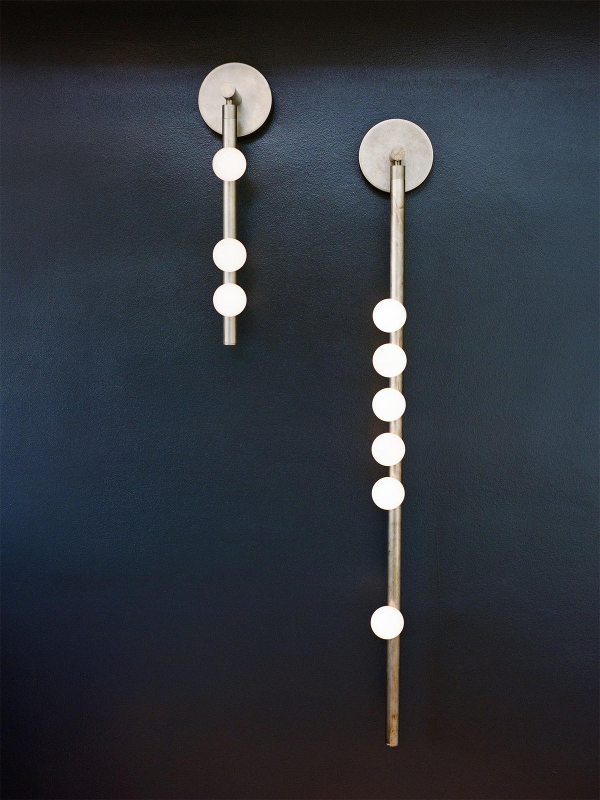 Brass Glass Tube Wall Lamp with Adjustable Lighting