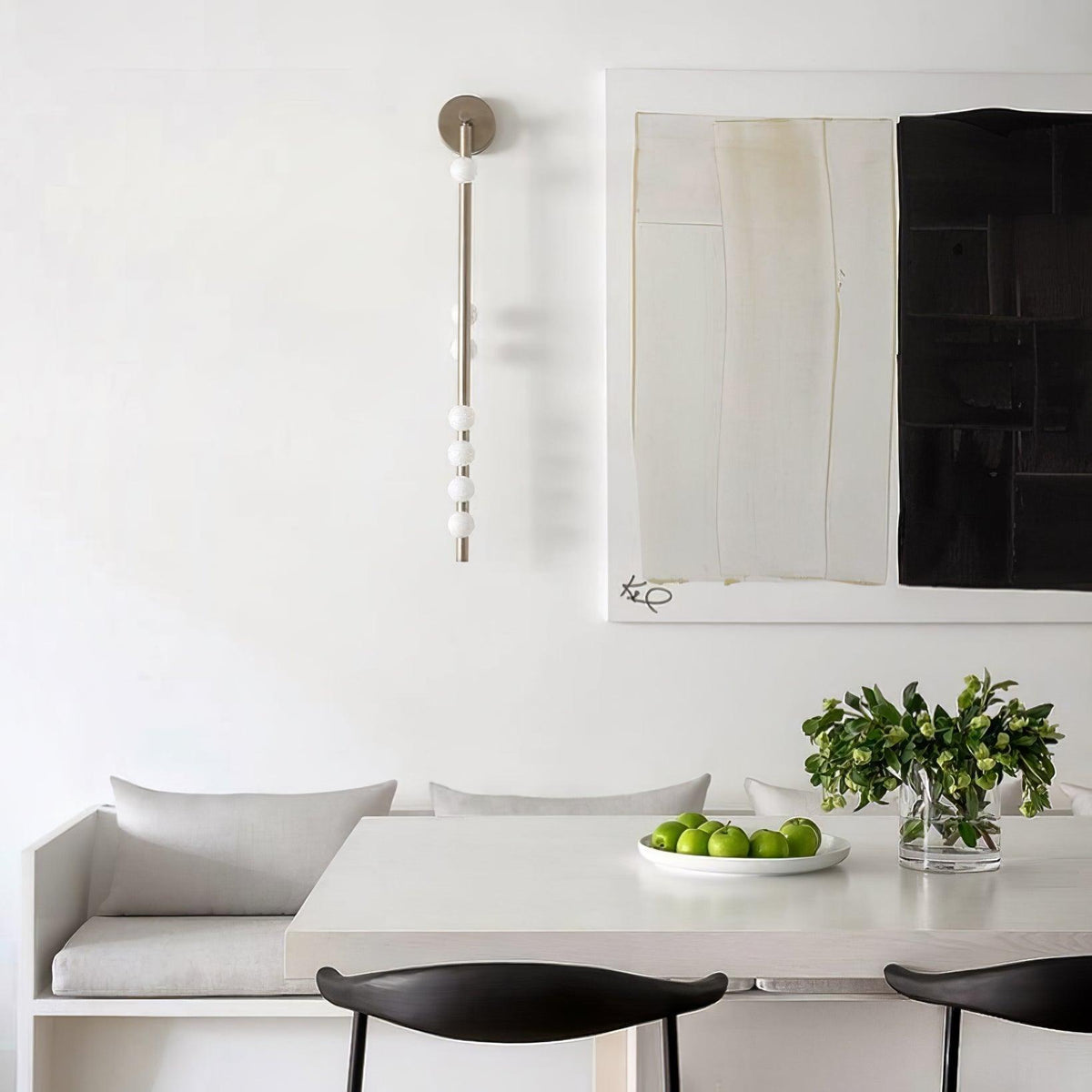 Brass Glass Tube Wall Lamp with Adjustable Lighting