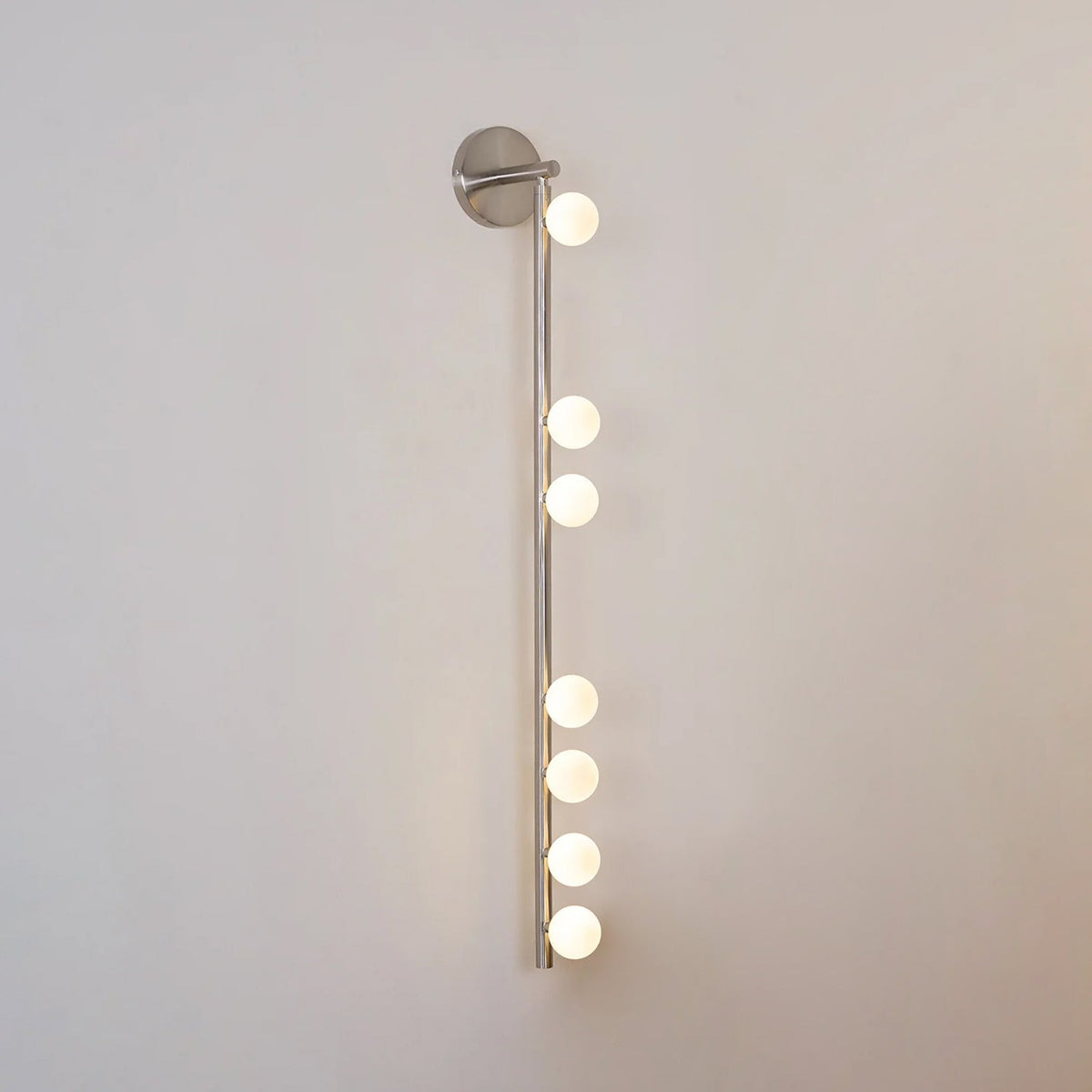 Brass Glass Tube Wall Lamp with Adjustable Lighting
